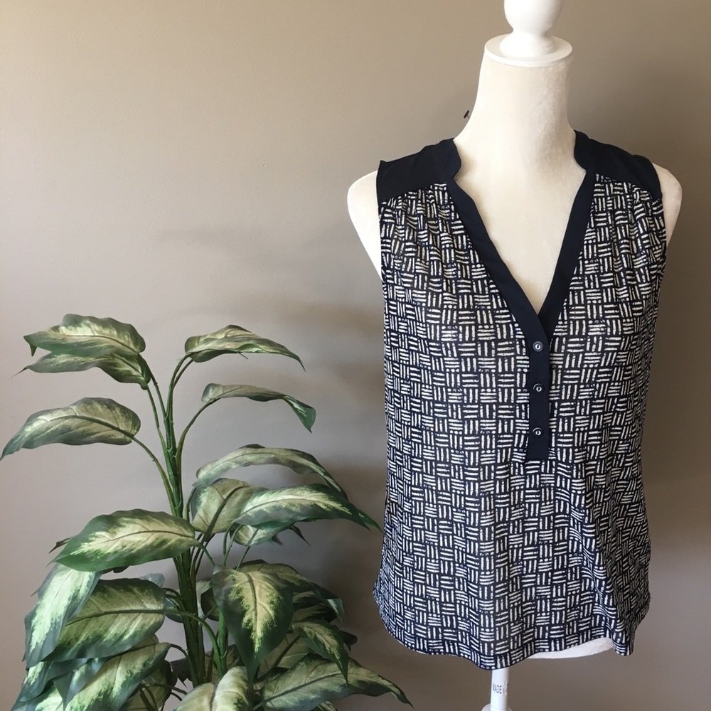 Sheer Navy Blue Blouse from The Limited